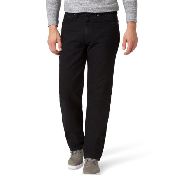 Wrangler Men's and Big Men's Relaxed Fit Jeans 38x32, Black - Picture 1 of 3